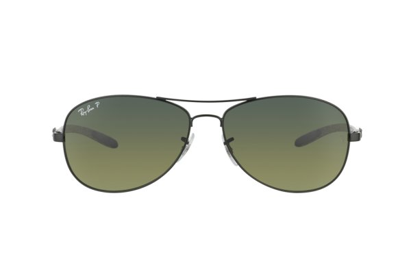   Ray-Ban Cockpit Carbon Fibre RB8301-006-97 Matt Black | Neophan Blue Faded Green Polarized P3 Plus