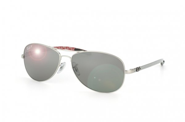   Ray-Ban Cockpit Carbon Fibre RB8301-019-N8 Matte Gunmetal | Neophan Polar Grey Silver Mirror P3 Plus