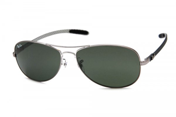   Ray-Ban Cockpit Carbon Fibre RB8301-131 Dark Carbon | Natural Green (G-15XLT)