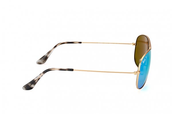   Ray-Ban Cockpit Chromance RB3562-112-A1 Matte Gold | Violet Blue Polarized