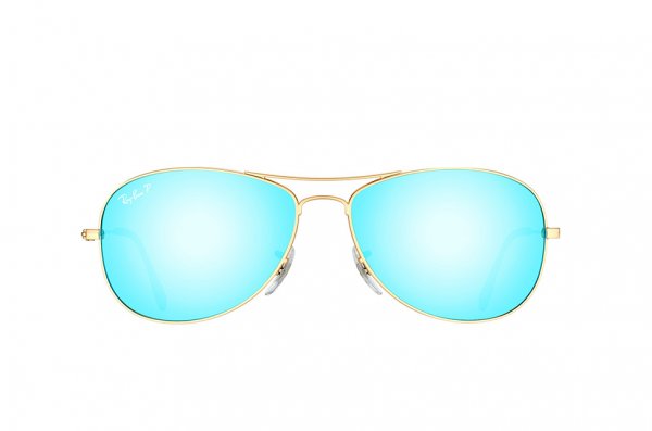   Ray-Ban Cockpit Chromance RB3562-112-A1 Matte Gold | Violet Blue Polarized