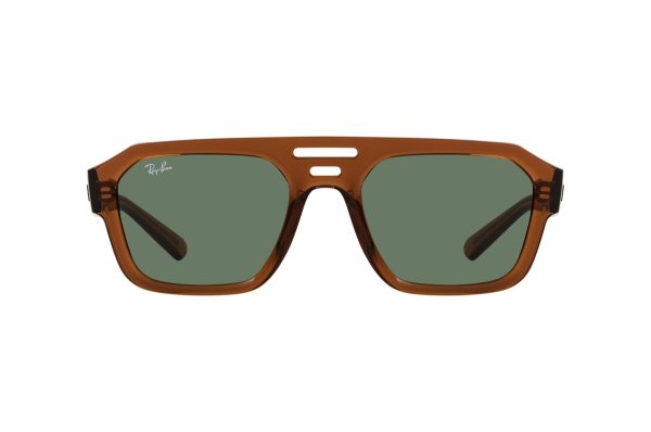   Ray-Ban Corrigan-Bio-Based RB4397-6678-82 Transparent Brown | Dark Green