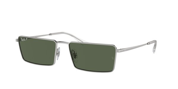   Ray-Ban Emy RB3741-003-9A Silver | Natural Green Polarized