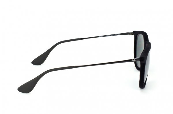   Ray-Ban Erika Velvet RB4171-6075-6G Black Velvet | Grey Mirror Silver Solid Color - Mirror