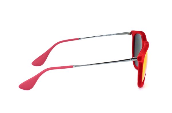   Ray-Ban Erika Velvet RB4171-6076-6Q Velvet Red | Grey Mirror Red/Yellow Solid Color - Mirror