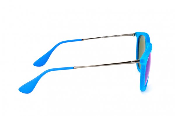   Ray-Ban Erika Velvet RB4171-6079-55 Light Blue | Blue Mirror Blue Solid Color - Mirror