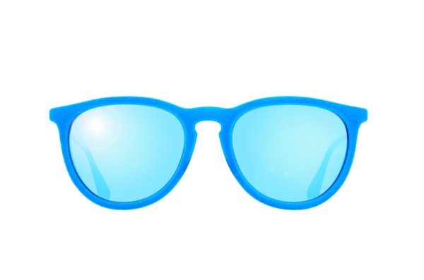   Ray-Ban Erika Velvet RB4171-6079-55 Light Blue | Blue Mirror Blue Solid Color - Mirror