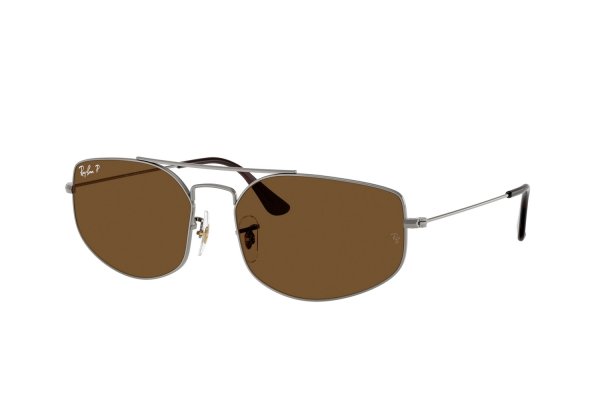  Ray-Ban Explorer V RB3845-004-57 Gunmetal | Dark Brown Polarized