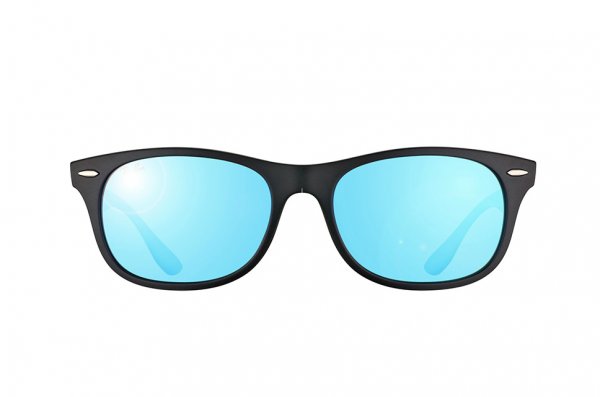   Ray-Ban Folding Liteforce New Wayfarer RB4223-601S-55 Matt Black | Blue Mirror