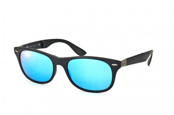   Ray-Ban Folding Liteforce New Wayfarer RB4223-601S-55 Matt Black | Blue Mirror