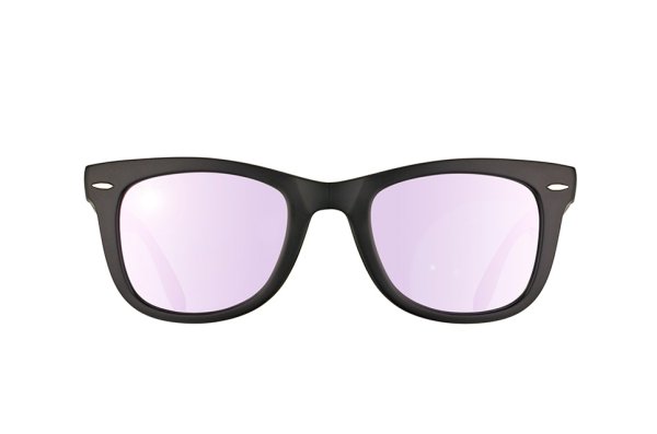   Ray-Ban Folding Wayfarer RB4105-601S-4K Matte Black| Violet Mirror