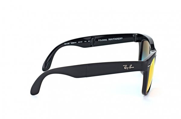   Ray-Ban Folding Wayfarer RB4105-6069-4W Matt Dark Grey | Orange Gradient Mirror