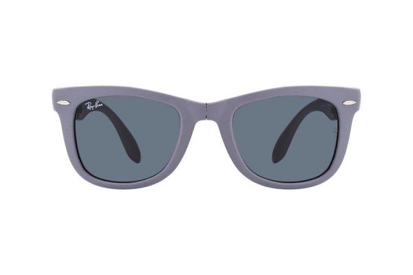   Ray-Ban Folding Wayfarer RB4105-6577-R5 Light Grey | Dark Blue