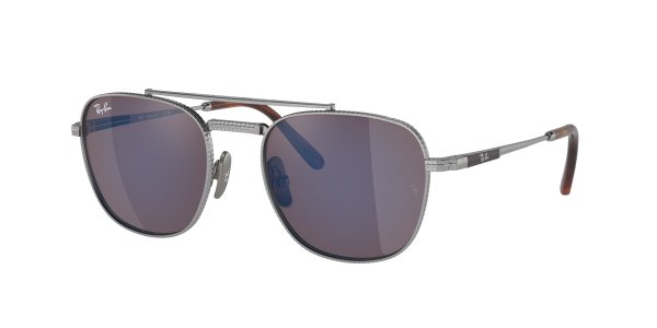   Ray-Ban Frank II Titanium RB8258-3139-O4 Silver | Grey Mirror Blue