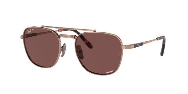   Ray-Ban Frank II Titanium RB8258-3140-AF Bronze | Purple Polarised