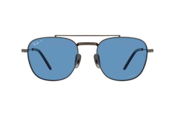   Ray-Ban Frank II Titanium RB8258-3142-S2 Gunmetal | Dark Blue Polarized