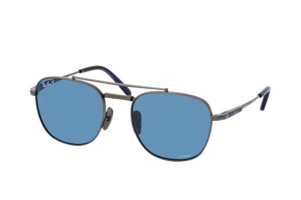   Ray-Ban Frank II Titanium RB8258-3142-S2 Gunmetal | Dark Blue Polarized
