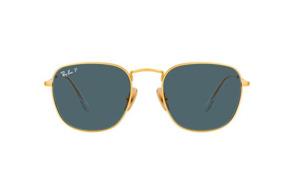   Ray-Ban Frank Titanium RB8157-9217-T0 Light Arista  | Blue Mirror Polarized