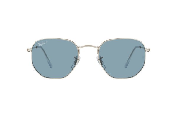 Sunglasses Ray-Ban Hexagonal Flat Lenses RB3548N-003-02 Silver | Blue Polarized