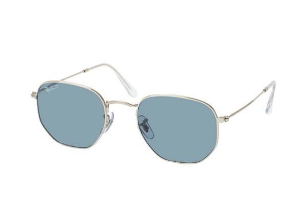 Sunglasses Ray-Ban Hexagonal Flat Lenses RB3548N-003-02 Silver | Blue Polarized