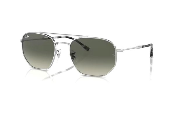   Ray-Ban Hexagonal RB3707-003-71 Silver | Brown Grey