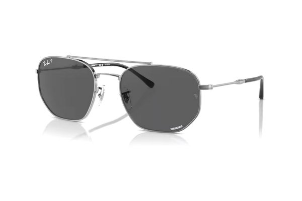   Ray-Ban Hexagonal RB3707-004-K8 Gunmetal | Dark Grey Polarized