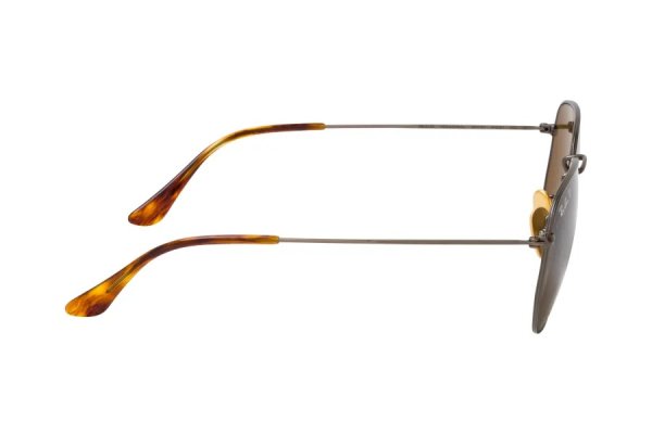   Ray-Ban Hexagonal Titanium RB8148-9207-57 Dark Bronze | Brown Polarized