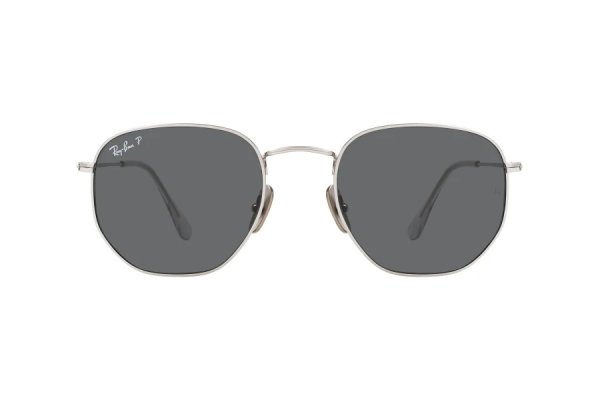   Ray-Ban Hexagonal Titanium RB8148-9209-48 Silver | Total Black