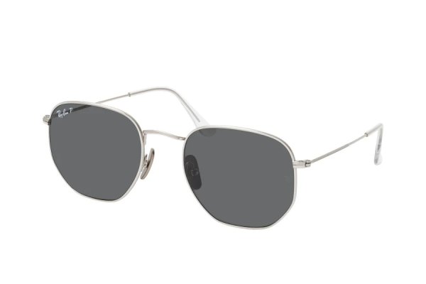   Ray-Ban Hexagonal Titanium RB8148-9209-48 Silver | Total Black