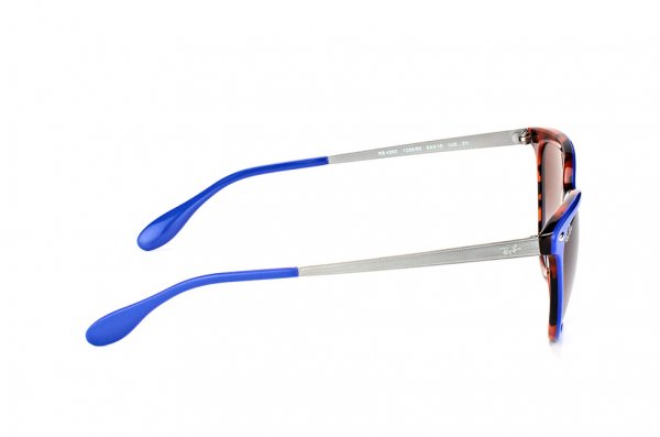   Ray-Ban Highstreet Cats RB4360-1236-68 Blue / Silver | Brown Faded Violet