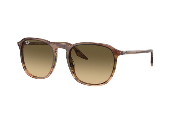   Ray-Ban Highstreet RB2203-1392-0A Striped Light Brown | Brown Gradient