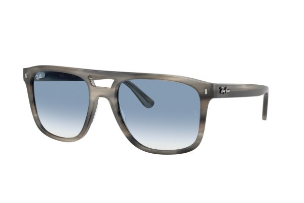   Ray-Ban Highstreet RB2213-1424-3F Striped Grey | Light Blue Gradient