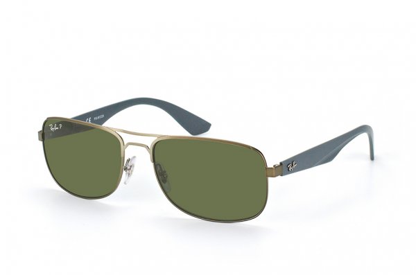   Ray-Ban Highstreet RB3524-029-9A Matt Gunmetal / Blue| Green/Grey Polarized