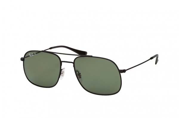   Ray-Ban Highstreet RB3595-9014-9A Black | Grey / Green Polarized