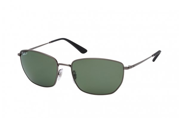   Ray-Ban Highstreet RB3653-004-9A Gunmetal | Natural Green Polarized