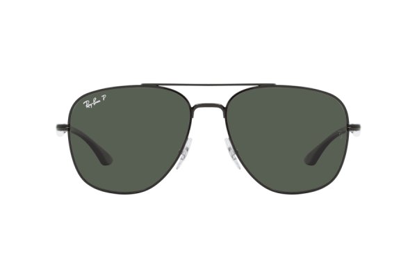   Ray-Ban Highstreet RB3683-002-58 Black | Natural Green Polarized