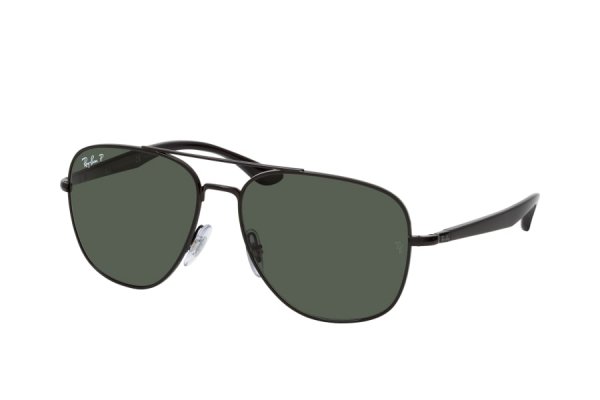   Ray-Ban Highstreet RB3683-002-58 Black | Natural Green Polarized