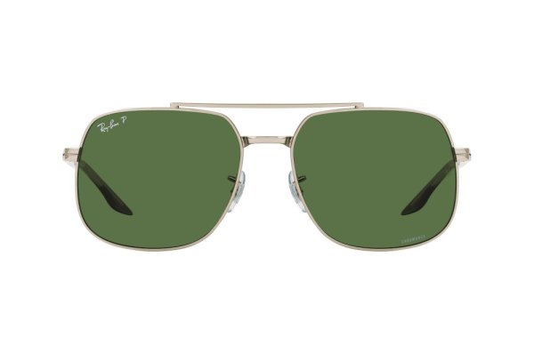   Ray-Ban Highstreet RB3699-003-P1 Silver / Black | Natural Green Polarized