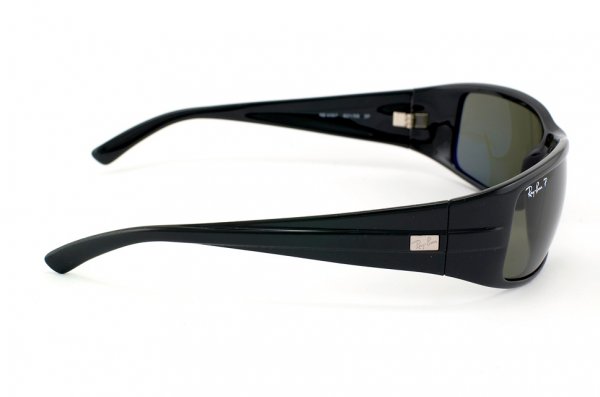   Ray-Ban Highstreet RB4057-601-58 Black | Natural Green Polarized