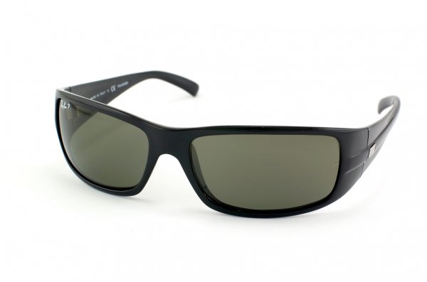   Ray-Ban Highstreet RB4057-601-58 Black | Natural Green Polarized