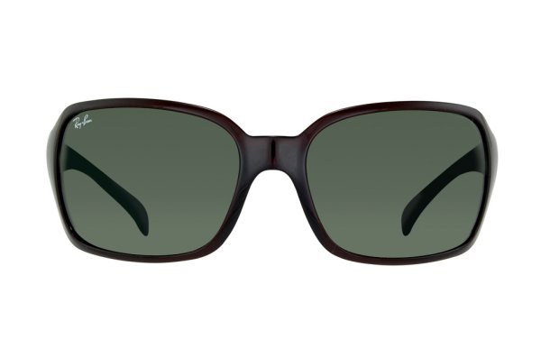   Ray-Ban Highstreet RB4068-660 Transparent Dark Red | Natural Green (G-15XLT)