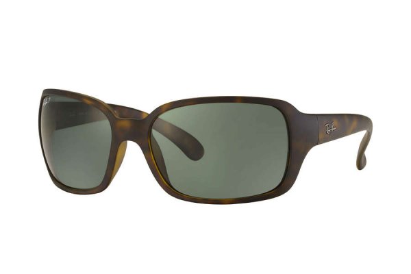   Ray-Ban Highstreet RB4068-894-58 Matt Havana| Natural Green Polarized