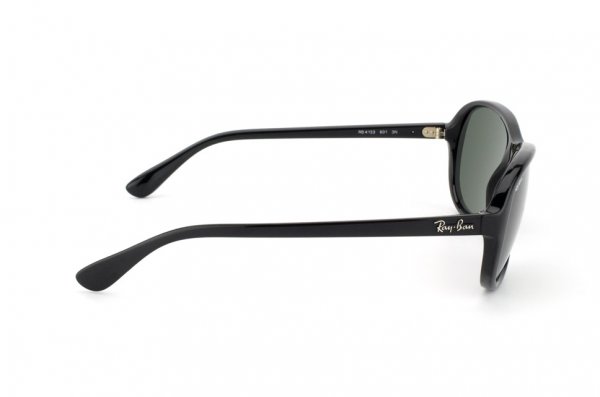   Ray-Ban Highstreet RB4153-601 Black/Natural Green (G-15XLT)