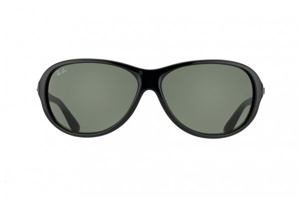   Ray-Ban Highstreet RB4153-601 Black/Natural Green (G-15XLT)