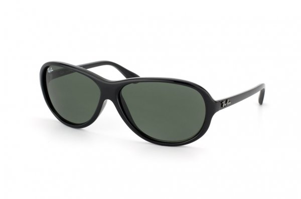   Ray-Ban Highstreet RB4153-601 Black/Natural Green (G-15XLT)
