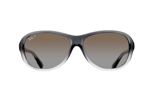   Ray-Ban Highstreet RB4153-818-M3 Gray Gradient Transparent | Black Polar Faded Grey