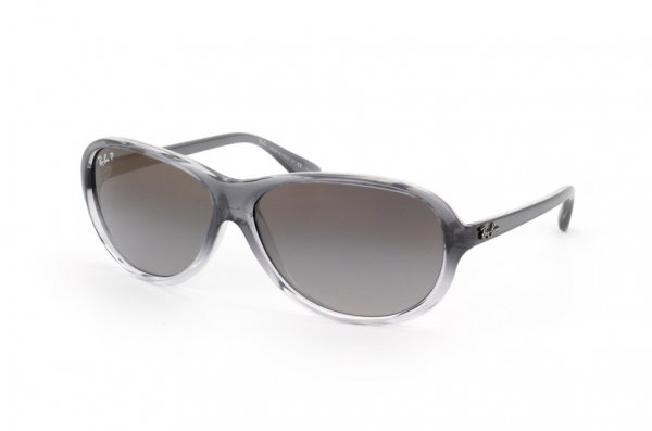   Ray-Ban Highstreet RB4153-818-M3 Gray Gradient Transparent | Black Polar Faded Grey