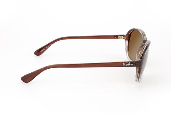   Ray-Ban Highstreet RB4153-821-M2 Brown Faded Transparent | Polar Faded Brown Polarized