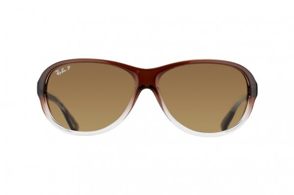   Ray-Ban Highstreet RB4153-821-M2 Brown Faded Transparent | Polar Faded Brown Polarized