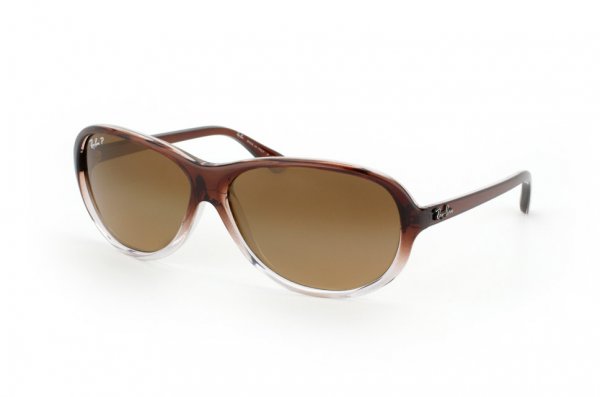   Ray-Ban Highstreet RB4153-821-M2 Brown Faded Transparent | Polar Faded Brown Polarized